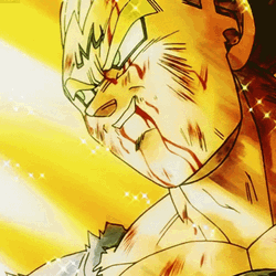 Majin Vegeta Full Of Blood GIF