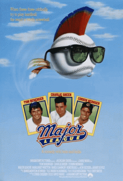 Major League Movie Poster Three Baseball Players GIF
