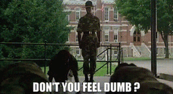 Major Payne Attention Stance Feel Dumb Meme GIF