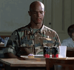Major Payne Dining Hall Snapping Soda GIF