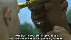 Major Payne Intense Eyes Cursing GIF