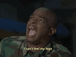 Major Payne Panicking Can't Feel Legs GIF
