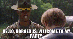 Major Payne Sarcastic Hello Gorgeous GIF