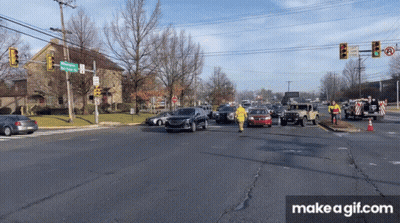 Make A Gif.com At Busy Intersection GIF
