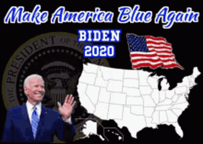 Make America Blue Again Poster With US Map GIF
