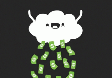 Make It Rain Money Cloud GIF