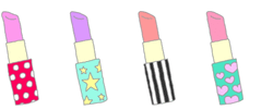 Makeup Cartoon Pastel Lipsticks GIF