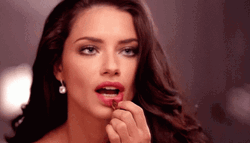 Makeup Lipstick Adriana Lima GIF