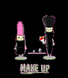 Makeup Promise Joke Sticker GIF