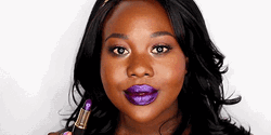 Makeup Purple Lipstick Girl GIF