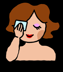 Makeup Removal Cartoon Sticker GIF