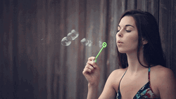 Making Bubble Blowing GIF