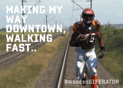 Making My Way Downtown Walking Fast Madden GIF