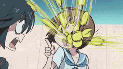 Mako's Face Hit Kill La Kill GIF