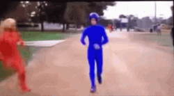 Malcolm Red Blue Speed Walking GIF