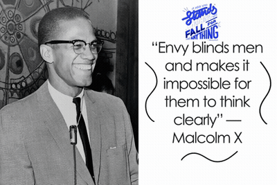 Malcolm X Black And White Photo With Quote GIF