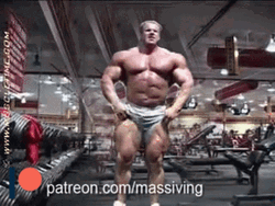 Male Bodybuilder With Exaggerated Muscle Growth