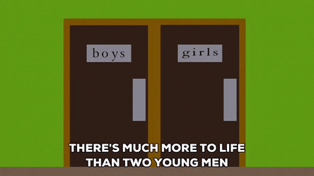 Male Female Comfort Room Doors Animation GIF
