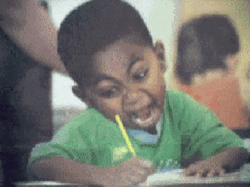 Male Kid Coloring Enthusiastically GIF