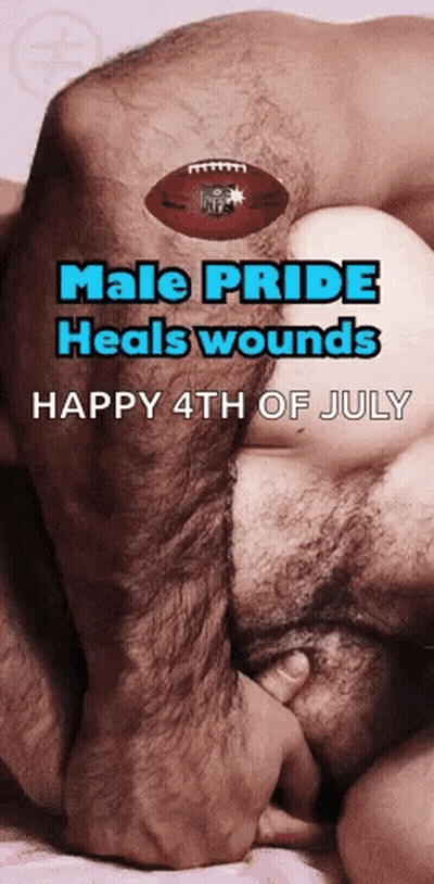 Male Pride Heals Wounds Happy 4Th Of July Poster GIF