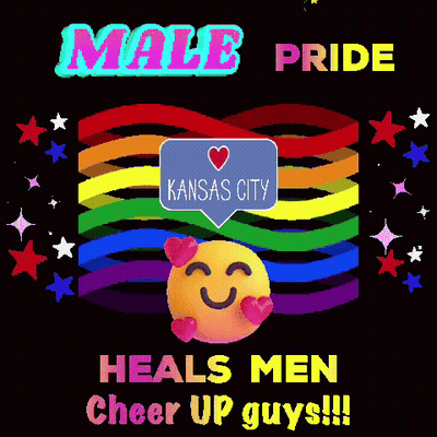 Male Pride Rainbow Smiley Poster GIF