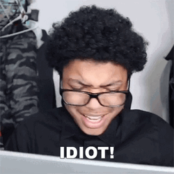 Male Reading Idiot  GIF