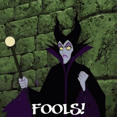 Maleficent Cartoon Saying Fools GIF