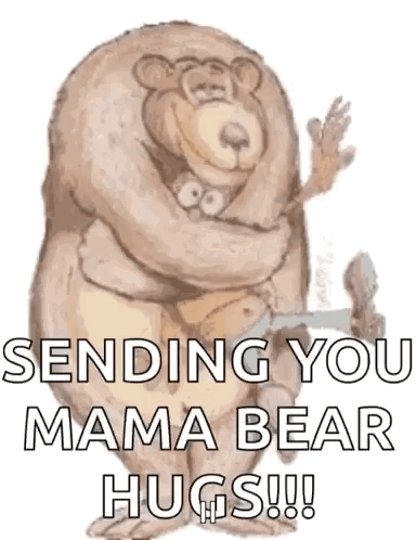 Mama Bear Hugging Squirrel GIF