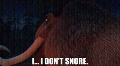 Mammoth Face Saying I Don't Snore GIF