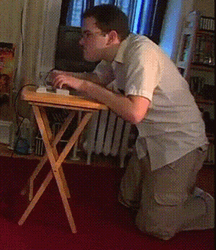 Man Addicted In Playing Video Game GIF