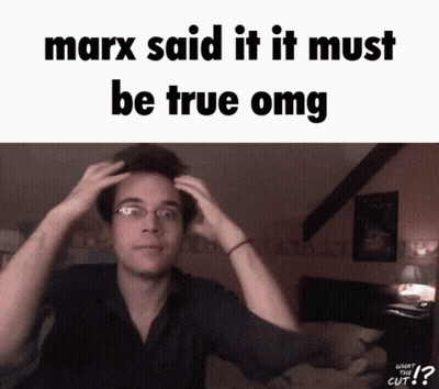 Man Adjusting Hair Marx Said It Must Be True GIF