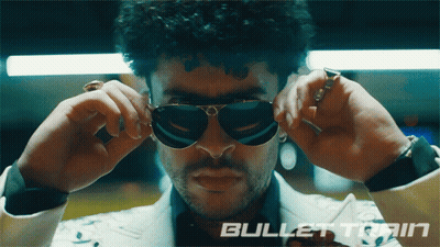 Man Adjusting Sunglasses Bullet Train GIF