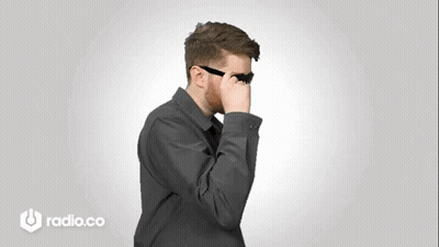 Man Adjusting Sunglasses In Front Of Radio.co GIF