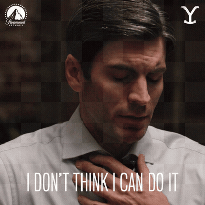 Man Adjusting Tie Saying I Don't Think I Can Do It GIF