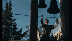 Man Aggressively Bell Ringing  GIF