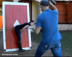 Man Amazing Knife Throwing Skills  GIF