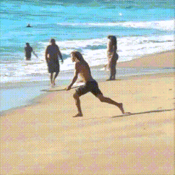 Man Amazing Surfing Tricks At The Beach  GIF