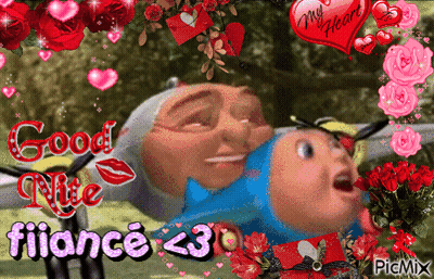 Man And Baby Saying Good Night Fiance <3 GIF