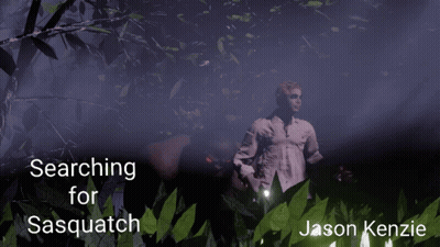 Man and Bigfoot in Sasquatch Search