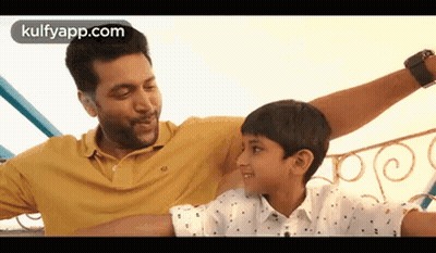 Man And Boy Smiling GIF