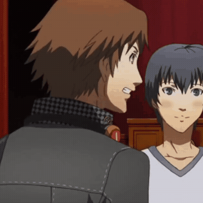 Man And Boy Standing Next To Each Other In Room GIF