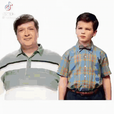 Man And Boy Standing Together GIF