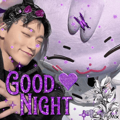 Man And Cat Saying Good Night GIF