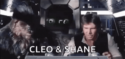 Man And Chewbacca Sitting Together GIF