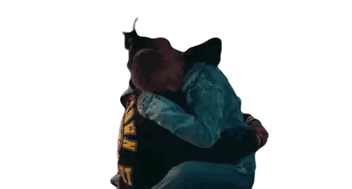 Man And Child Hugging Sticker