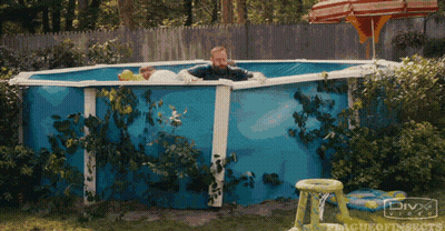 Man And Child In Pool GIF