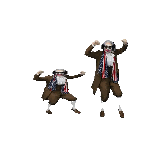 Man And Child Jumping In Air Sticker