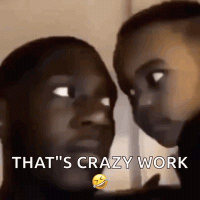 Man And Child Looking At Each Other Saying That's Crazy Work GIF