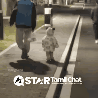 Man And Child Walking Down Sidewalk GIF
