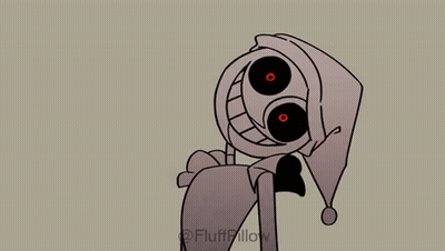 Man And Clown Walking Tightrope GIF